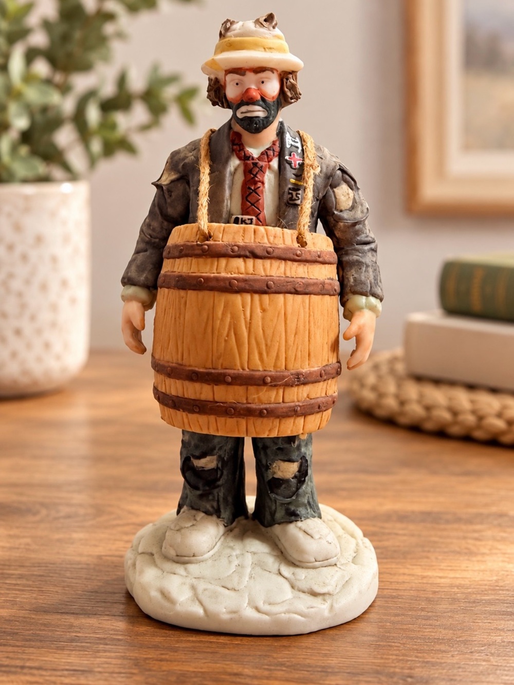 Vintage Flambro Emmett Kelly Jr Clown Miniature Figurine